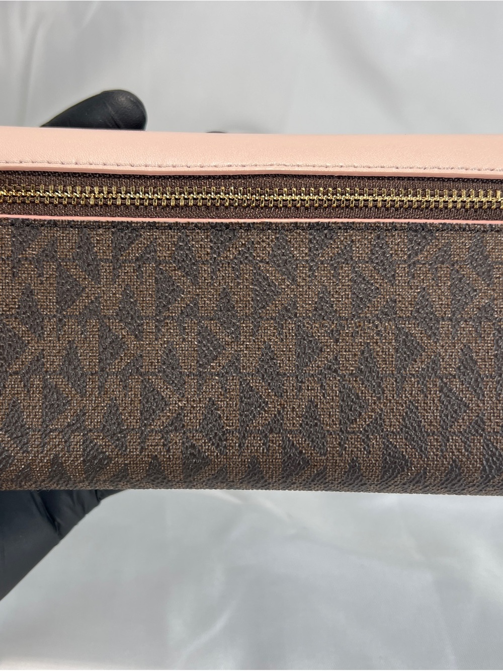 Michael Kors Kelsey Large Logo Shoulder Bag Brown Acorn w/ Coordinating Wallet - Picture 14 of 16